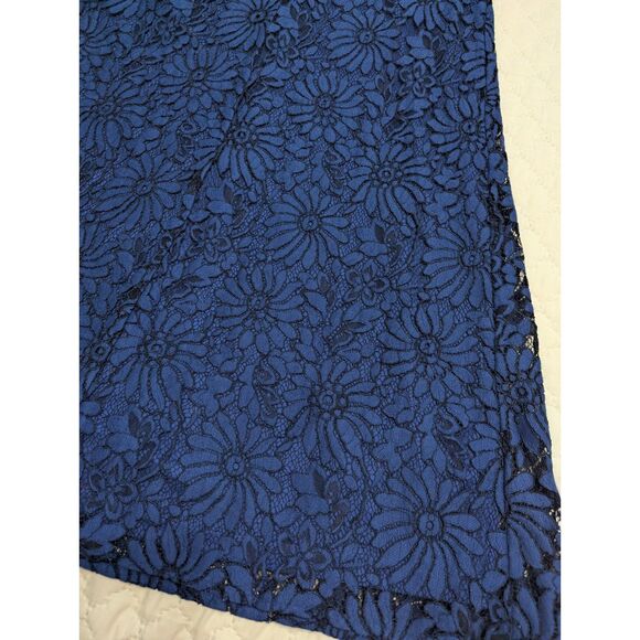 💙 Tommy Hilfiger Women’s Blue Lace Shift Dress Size 2 NWT - Picture 9 of 10